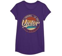 Victor L'Original Le Vrai L'Unique Hommes & Garçons T-Shirt, Fille, Violet, L