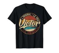 Victor L'Original Le Vrai L'Unique Hommes & Garçons T-Shirt, Homme, Noir, S