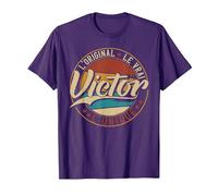 Victor L'Original Le Vrai L'Unique Hommes & Garçons T-Shirt, Homme, Violet, S