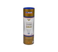 Victor Volant de badminton Nylon Shuttle 2000 Gold – boîte de 6 blanc/bleu