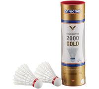 VICTOR Nylon Shuttle 2000 Gold Volant de Badminton boîte de 6 blanc rouge