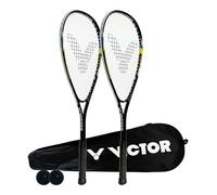 Victor Power Storm Lot de 2 raquettes de squash avec balles et étui de transport
