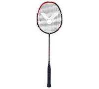 VICTOR Ultramate 6 Raquette de Badminton en Carbone et Aluminium pour débutants, Rouge/Noir