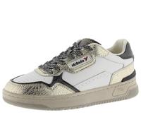 Victoria 1985 Basket Basse C80 Cuir & Pièces Métallisées & Logo Rétro 8800127 pour Femme ORO 39