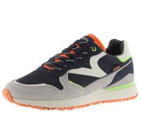 Victoria 1985 Basket LEGGERA Nylon & Pièces Fluo & en Croûte De Cuir & Logo Rétro 8802113 pour Homme Marino 46