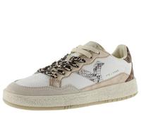 Victoria 1985 Basket Smash Cuir & Pièces Métallisées & Imprimé Animal & Logo Rétro 8806109 pour Femme Beige 37