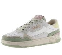 Victoria 1985 Basket Unisexe C80 Cuir & Pièces Colorées & en Croûte De Cuir & Logo Rétro 8800124 pour Adulte Jade 37