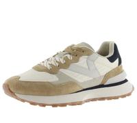 Victoria 1985 Basket Unisexe Rush Nylon & Pièces en Croûte De Cuir & Logo Rétro 8807104 pour Adulte Beige 43