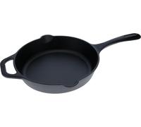 Victoria 32432 Poêle en fonte à induction 25cm pour feu, grill Cast Iron Skillet sans PTFE Noir