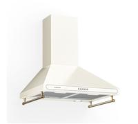 Klarstein Hotte aspirante décorative Victoria 60 cm 644,5 m³-h 2 lampes LED Ivoire