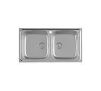 Victoria 90 évier inox 2 cuves avec vidages 900x490x155 mm - ROCA A872901A01