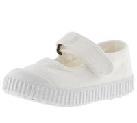 Calzados Victoria Ballerines unisexe 1915 Toile teintée, bande auto-agrippante Enfants Blanc 23