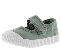 Victoria Ballerines Unisexe 1915 Toile Teintée Drec & Bande Auto-Agrippante & Bout Renforcé 136605 pour Enfants Jade 18