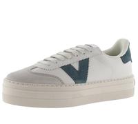 Victoria Basket Basse Barcelona Ciclista Effet Cuir & Plateforme & Bout en Croûte De Cuir 1092169 pour Femme Petroleo 37