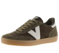 Victoria Basket Basse Berlin Ciclista Velours Côtelé & Pièces en Contraste & Semelle Caramel 1126220 pour Femme Kaki 36