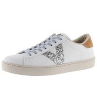 Victoria Basket Basse Berlin Effet Cuir & Logo Pailleté & Arrière en Croûte De Cuir 1126194 pour Femme Teja 37