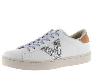 Victoria Basket Basse Berlin Effet Cuir & Logo Pailleté & Arrière en Croûte De Cuir 1126194 pour Femme Teja 36