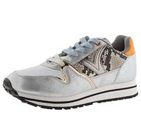 Victoria Basket Basse COMETA Nylon & PIÈCES MÉTALLISÉES & IMPRIMÉ Animal Plata 39