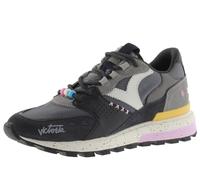 Victoria Basket Basse Luna Nylon & Pièces en Croûte De Cuir & Semelle Crantée 1156109 pour Femme Antracita 39