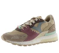 Victoria Basket Basse Luna Nylon & Pièces en Croûte De Cuir & Semelle Crantée 1156109 pour Femme Beige 39