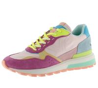 Victoria Basket Basse Luna Nylon & Pièces Multicolores en Croûte De Cuir & Semelle Crantée 1156110 pour Femme Rosa 37