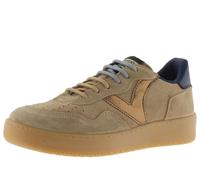 Victoria Basket Basse Madrid Croûte De Cuir & Pièces Métallisées & Semelle Caramel 1258274 pour Femme Beige 38