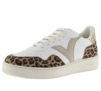 Victoria Basket Basse Madrid Effet Cuir & Pièces Léopard & Arrière Pailletée 1258266 pour Femme Leopardo 37