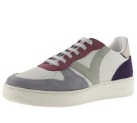 Victoria Basket Basse Madrid Effet Cuir & Pièces Multicolores Croûte De Cuir & Arrière Métallisée 1258240 pour Femme Lavanda 38