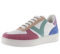 Victoria Basket Basse Madrid Effet Cuir & Pièces Multicolores en Croûte De Cuir 1258214 pour Femme Rosa 40