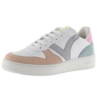 Victoria Basket Basse Madrid Effet Cuir & Pièces Multicolores en Croûte De Cuir 1258246 pour Femme Rosa 36