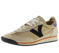 Victoria Basket Basse Saturno Nylon Métallisé & Pièces Colorées & en Croûte De Cuir & Semelle Crantée 1158102 pour Femme ORO 39
