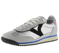 Victoria Basket Basse Saturno Nylon Métallisé & Pièces Colorées & en Croûte De Cuir & Semelle Crantée 1158102 pour Femme Plata 38