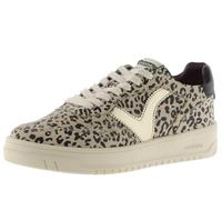 Victoria Basket Basse Seul Croûte De Cuir Imprimé Animal & Logo Métallisé 1257139 pour Femme Beige 38