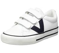 Victoria Basket Basse Tribu Effet Cuir & Logo en Contraste & Scratch 1065162 pour Enfants Blanco 34