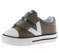 Victoria Basket Basse Tribu Effet Cuir & Logo en Contraste & Scratch 1065162 pour Enfants Taupe 31