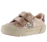 Victoria Basket Basse Tribu Effet Cuir Métallisé & Scratch & Logo Pailleté 1065199 pour Filles Nude 26