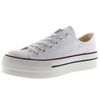 Victoria Basket Basse Tribu Toile & Double Plateforme 1061100 pour Femme Blanco 37