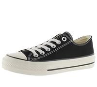 Victoria Basket Basse Tribu Toile & Logo Rétro & Semelle Finition Brillante 1057100 pour Femme Negro 38