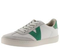 Victoria Basket Basse Unisexe Berlin Ciclista Effet Cuir & Pièces Colorées & en Croûte De Cuir en Contraste 1126184 pour Adulte Verde 37