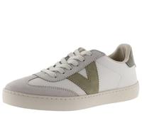 Victoria Basket Basse Unisexe Berlin Ciclista Effet Cuir & Pièces Colorées & en Croûte De Cuir en Contraste 1126184 pour Adulte Safari 39