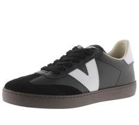 Victoria Basket Basse Unisexe Berlin Ciclista Effet Cuir & Pièces en Contraste & Bout en Croûte De Cuir 1126186 pour Adulte Negro 37