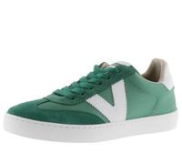 Victoria Basket Basse Unisexe Berlin Ciclista Nylon & Pièces en Contraste & Croûte De Cuir Assorties 1126193 pour Adulte Verde 39