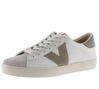 Victoria Basket Basse Unisexe Berlin Cuir & Pièces en Contraste & Bout en Croûte De Cuir 1126142 pour Adulte Beige 42
