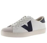 Victoria Basket Basse Unisexe Berlin Cuir & Pièces en Contraste & Bout en Croûte De Cuir 1126142 pour Adulte Marino 39