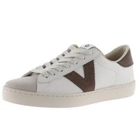 Victoria Basket Basse Unisexe Berlin Cuir & Pièces en Contraste & Bout en Croûte De Cuir 1126142 pour Adulte Marron 36