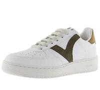 Victoria Basket Basse Unisexe Madrid Effet Cuir & Pièces Colorées en Contraste 1258201 pour Adulte Kaki 36