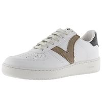 Victoria Basket Basse Unisexe Madrid Effet Cuir & Pièces Colorées en Contraste 1258201 pour Adulte Stone 38