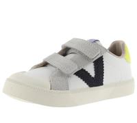 Victoria Basket Basse Unisexe Oliver Barefoot Effet Cuir & Pièces en Contraste & Scratch 1356101 pour Enfants Marino 26