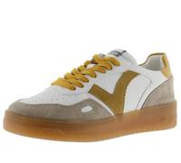 Victoria Basket Basse Unisexe Seul Effet Cuir & Pièces Colorées & en Croûte De Cuir en Contraste 1257125 pour Adulte Mostaza 37