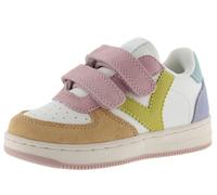 Victoria Basket Basse Unisexe Tiempo Effet Cuir & Pièces Multicolores en Croûte De Cuir & Scratch 1124116 pour Enfants Naranja 28